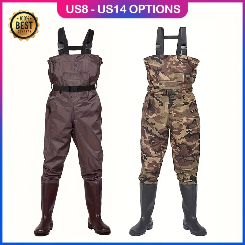 Men' & Women' 3-Ply Nylon Fishing Waders with Boots & Pockets - PVC Lining, Lightweight Breathable Wading Gear Suitable for Hunting, Outdoor, Fishing - Durable Waders (Sizes 8-14)
Men' & Women' 3-Ply Nylon Fishing Waders with Boots & Pockets - PVC Lining, Lightweight Breathable Wading Gear Suitable for Hunting, Outdoor, Fishing - Durable Waders (Sizes 8-14)