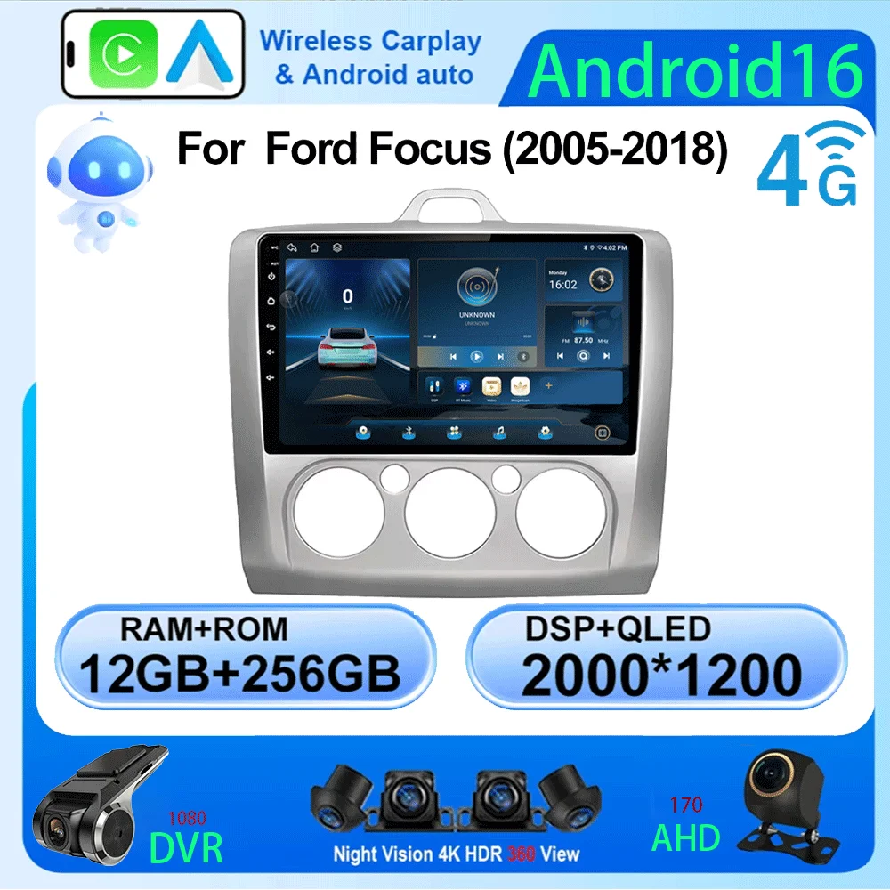 8 Core 2 DIN Android 16 Car Radio For Ford Focus Exi AT 2004-2011 Multimedia Players autoradio Carplay 4G GPS Head Unit 5G+WIFI
8 Core 2 DIN Android 16 Car Radio For Ford Focus Exi AT 2004-2011 Multimedia Players autoradio Carplay 4G GPS Head Unit 5G+WIFI