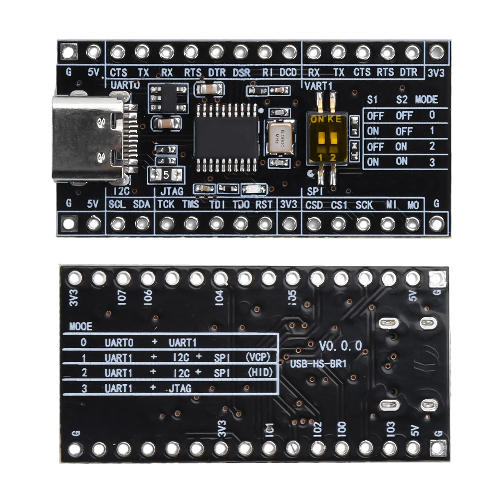 CH347 Development Board Module USB2.0 High Speed USB to UART / I2C / SPI / JTAG / GPIO Open Source USB-HS-Bridge
CH347 Development Board Module USB2.0 High Speed USB to UART / I2C / SPI / JTAG / GPIO Open Source USB-HS-Bridge