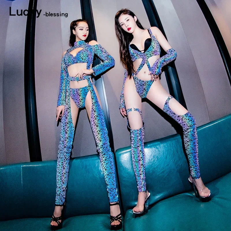 Light Show Bodysuit Colorful Reflective Jazz Bar New Sexy Girl Light Up Suit Dj Bikini Nightclub Lead Dancer Group Dance Costume
Light Show Bodysuit Colorful Reflective Jazz Bar New Sexy Girl Light Up Suit Dj Bikini Nightclub Lead Dancer Group Dance Costume