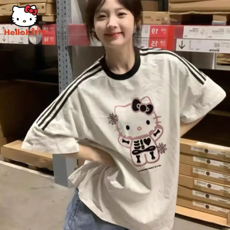 Kawaii Женская свободная футболка Hellokitty летняя японская футболка с круглым вырезом и коротким рукавом с принтом аниме мультфильм универсальная с коротким рукавом
Kawaii Женская свободная футболка Hellokitty летняя японская футболка с круглым вырезом и коротким рукавом с принтом аниме мультфильм универсальная с коротким рукавом