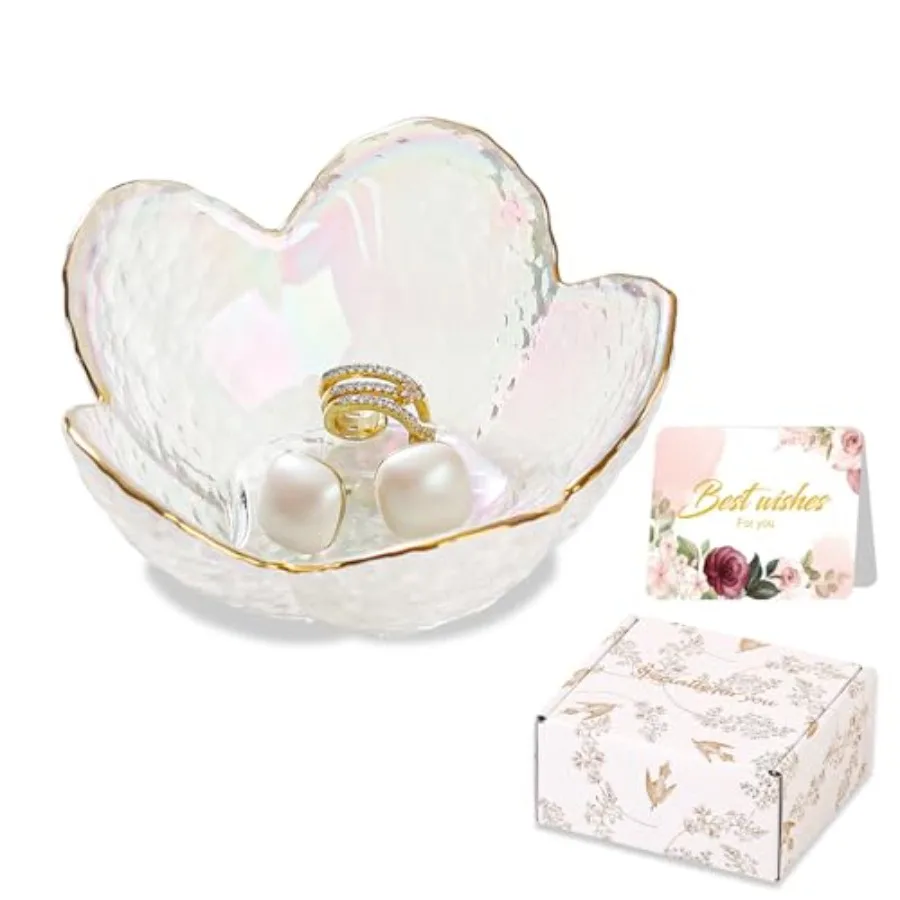Flower Jewelry Dish Glass Ring Dish Jewelry Tray Cute Vanity Organizer Room Decor Aesthetic Nightstand Bathroom Decor Trinket D
Flower Jewelry Dish Glass Ring Dish Jewelry Tray Cute Vanity Organizer Room Decor Aesthetic Nightstand Bathroom Decor Trinket D