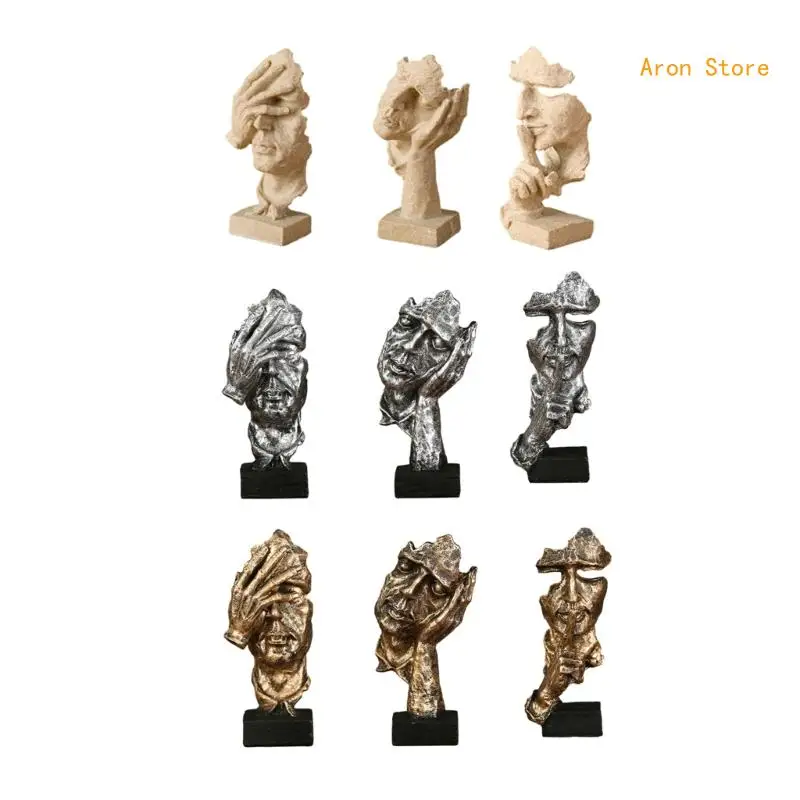 Creative Silence Is Gold Statue Resin Sculpture Figurine Home Office Modern Art Man Indoor Decor Birthday Gift H3CF
Creative Silence Is Gold Statue Resin Sculpture Figurine Home Office Modern Art Man Indoor Decor Birthday Gift H3CF
