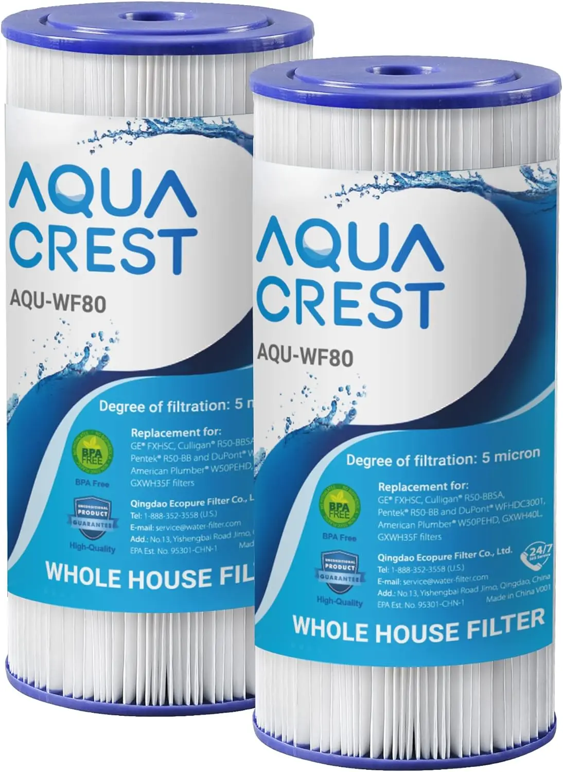 Фильтр для воды AQUA CREST FXHSC для всего дома, замена для GE®FXHSC, GXWH40L, GXWH35F, американский сантехник W50PEHD, W10-PR
Фильтр для воды AQUA CREST FXHSC для всего дома, замена для GE®FXHSC, GXWH40L, GXWH35F, американский сантехник W50PEHD, W10-PR