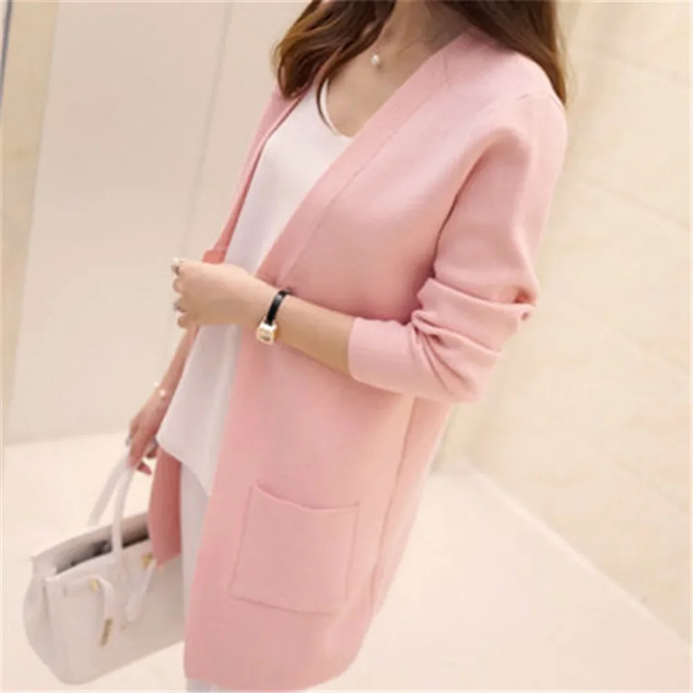 Long Cardigan Fashion Korean Slim Pocket Loose Knit Sweater Outwear Coat Hot Sale 2025 Autumn Winter New Women Sweater Casual
Long Cardigan Fashion Korean Slim Pocket Loose Knit Sweater Outwear Coat Hot Sale 2025 Autumn Winter New Women Sweater Casual
