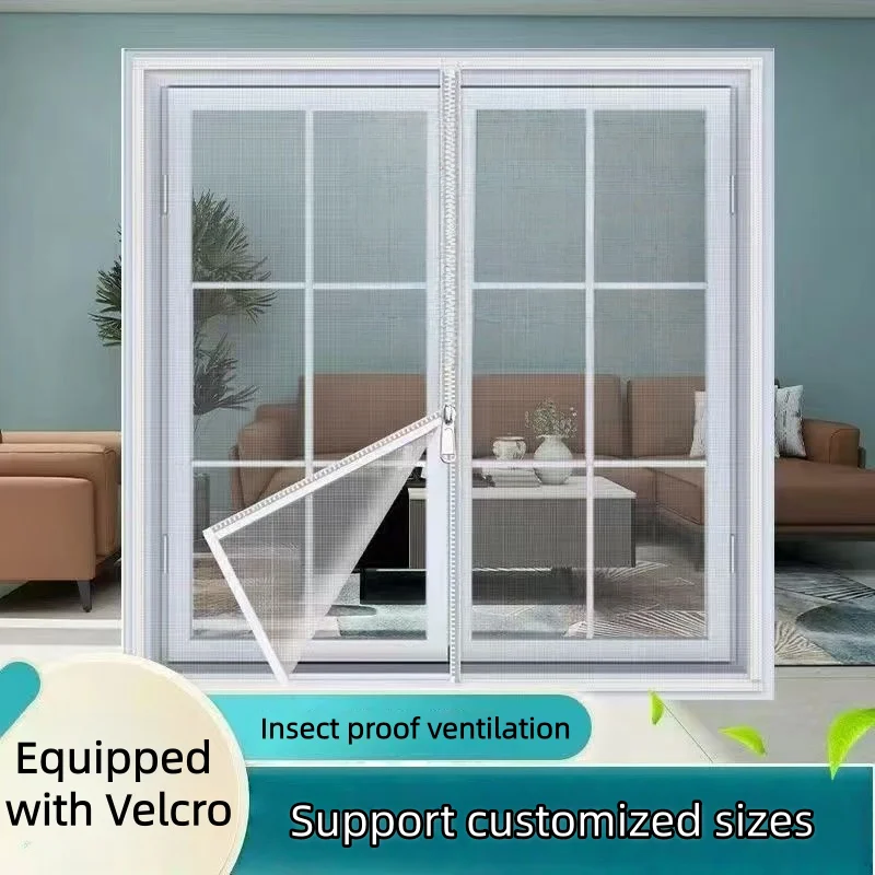 White, self-adhesive zipper mosquito net, mosquito net and mosquito proof window screen, can support customized sizes
White, self-adhesive zipper mosquito net, mosquito net and mosquito proof window screen, can support customized sizes