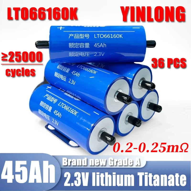 36 шт. 2,3 В 45 Ач, новый класс A Yinlong, литий-титанатный аккумулятор LTO, 10C, электрическая лодка, солнечный динамик, аккумулятор DIY 12 В 24 В 48 В
36 шт. 2,3 В 45 Ач, новый класс A Yinlong, литий-титанатный аккумулятор LTO, 10C, электрическая лодка, солнечный динамик, аккумулятор DIY 12 В 24 В 48 В