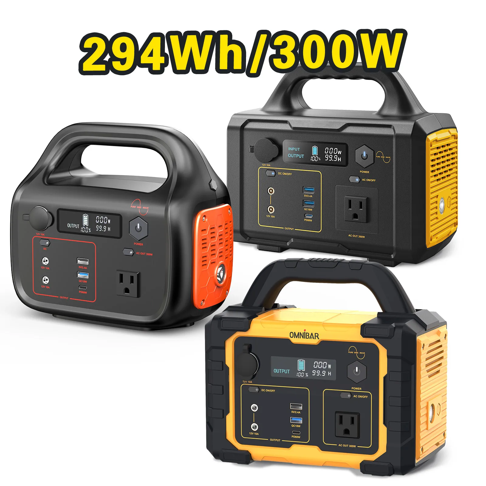 Solar generator 300W portable power station, 294Wh lithium battery, 120V/300W AC power socket, suitable for home and RV use
Solar generator 300W portable power station, 294Wh lithium battery, 120V/300W AC power socket, suitable for home and RV use