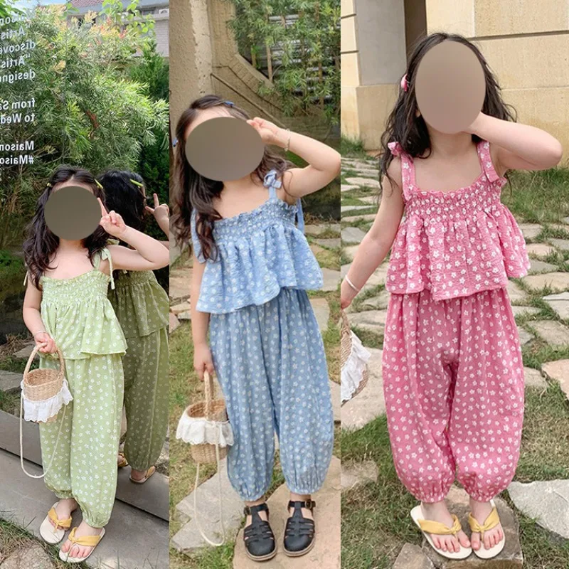 Girls' Clothing Sets Sweet Cute Floral Camisole Plus Anti-Mosquito Summer Pants Fashion Baby Kids Outfit Children Girls Clothes
Girls' Clothing Sets Sweet Cute Floral Camisole Plus Anti-Mosquito Summer Pants Fashion Baby Kids Outfit Children Girls Clothes