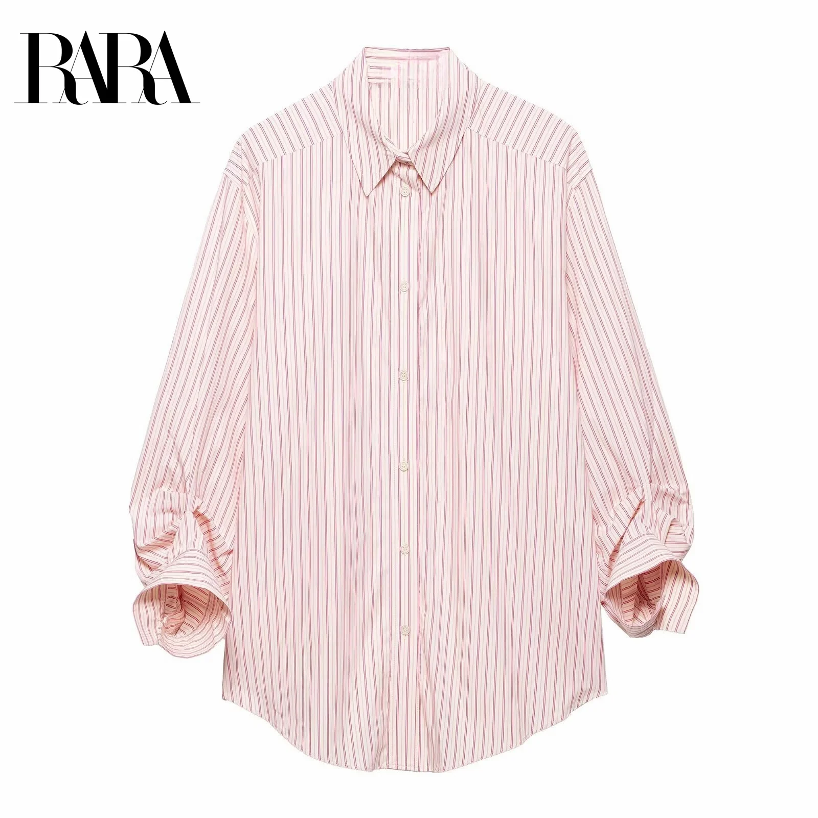 RARA Womens Striped Long Sleeve Casual Shirt Stylish Collar Button Design Loose Fit Blouse Ladies Fashion
RARA Womens Striped Long Sleeve Casual Shirt Stylish Collar Button Design Loose Fit Blouse Ladies Fashion