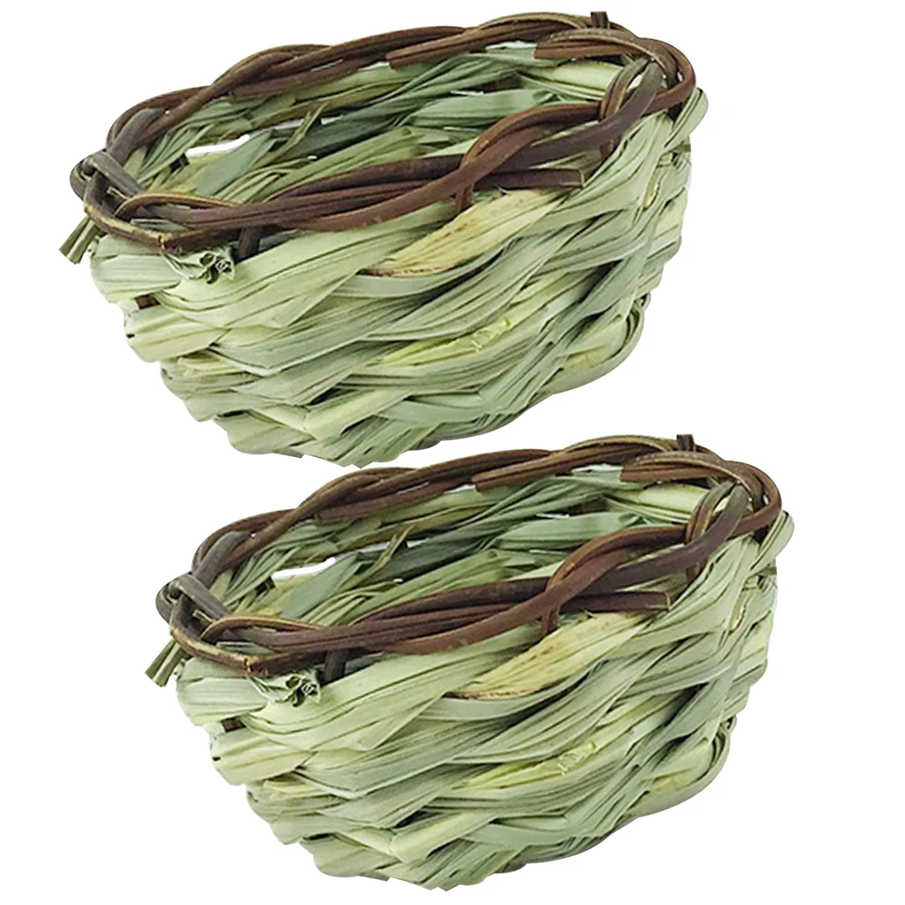 2pcs Straw Bird Nests 10x6cm Natural Woven Parrot Breeding Resting Place Indoor Outdoor Decorative Garden House
2pcs Straw Bird Nests 10x6cm Natural Woven Parrot Breeding Resting Place Indoor Outdoor Decorative Garden House