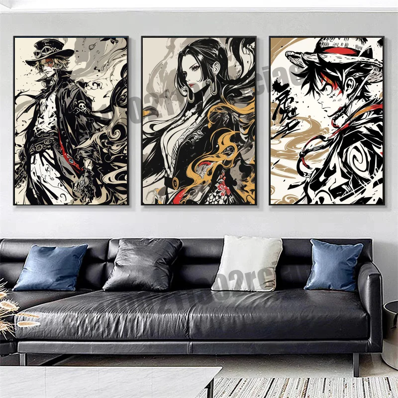 Japanese Classic Anime One Piece Black and White Ink Painting Style Poster Canvas Painting Suitable for Bedroom Decoration Gift
Japanese Classic Anime One Piece Black and White Ink Painting Style Poster Canvas Painting Suitable for Bedroom Decoration Gift