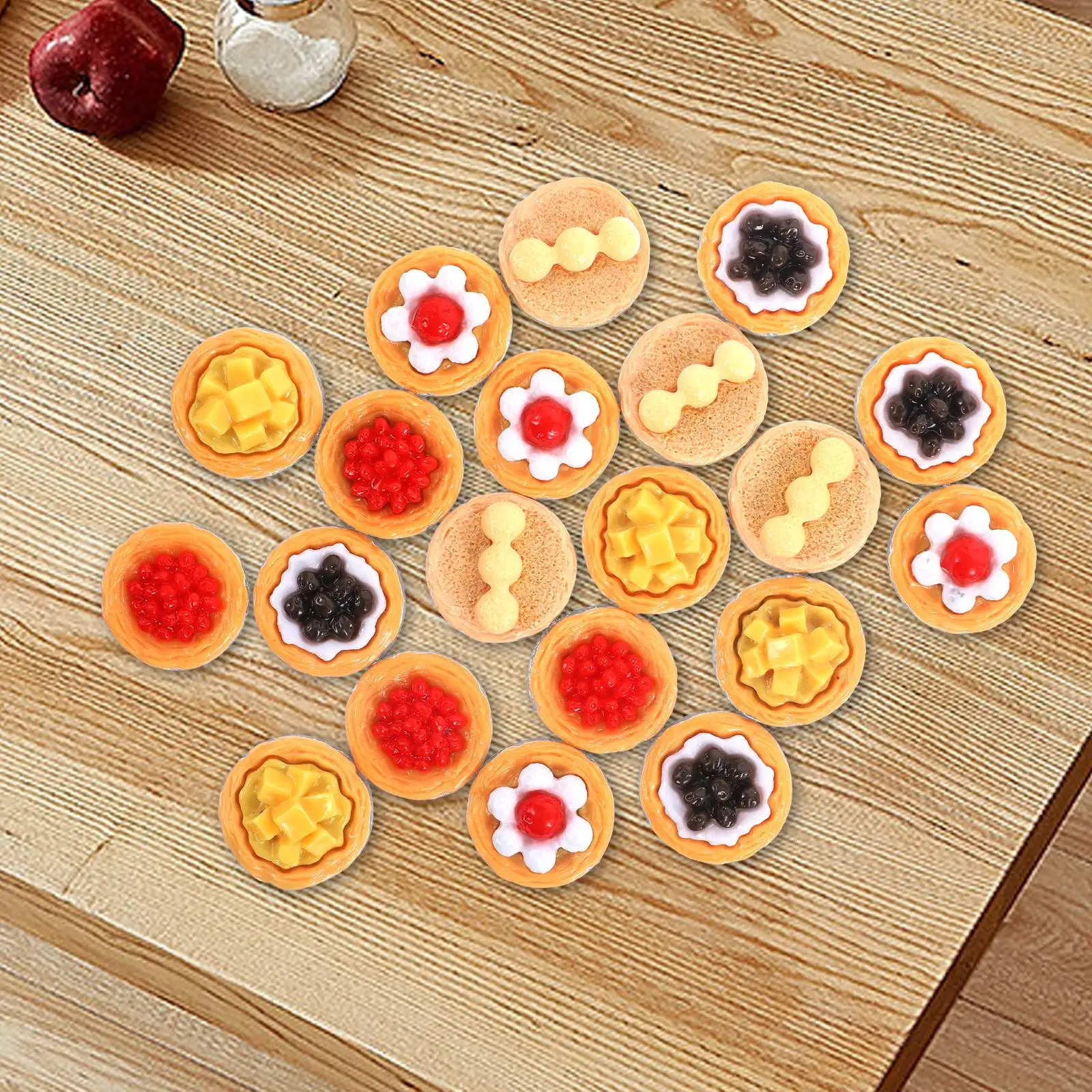 20 Pcs Egg Tart Decor Artificial Food Resin Model Lifelike Simulation Prop for Home Kitchen Display Photography
20 Pcs Egg Tart Decor Artificial Food Resin Model Lifelike Simulation Prop for Home Kitchen Display Photography
