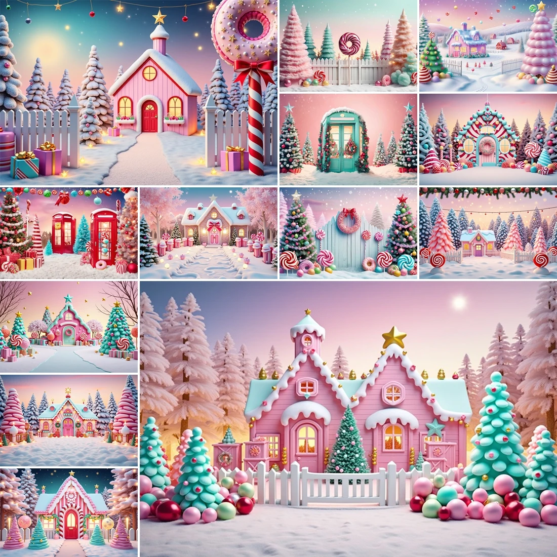 MOON.QG Pink Christmas Village Backgrounds for Photographs Cottages Blue Candyland Houses Backdrop Shooting Props Photoshoot
MOON.QG Pink Christmas Village Backgrounds for Photographs Cottages Blue Candyland Houses Backdrop Shooting Props Photoshoot