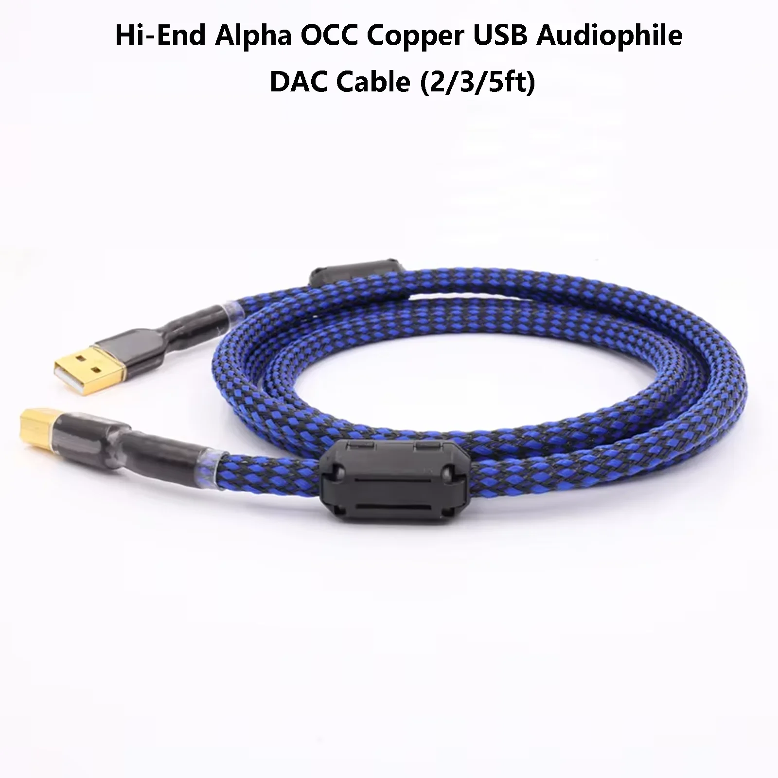 Hi-End Alpha OCC Copper USB Audiophile DAC Cable (2/3/5ft)-Gold Plated A to B Connectors,Pro-Grade Digital Interconnect
Hi-End Alpha OCC Copper USB Audiophile DAC Cable (2/3/5ft)-Gold Plated A to B Connectors,Pro-Grade Digital Interconnect