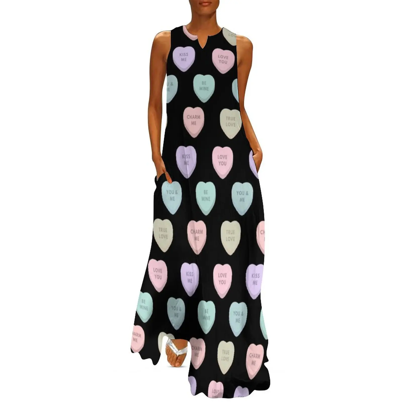 Heart Shaped Candy Print - Black Long Dress Party dresses women clothes beach dresses elegant chic wedding evening dresses
Heart Shaped Candy Print - Black Long Dress Party dresses women clothes beach dresses elegant chic wedding evening dresses