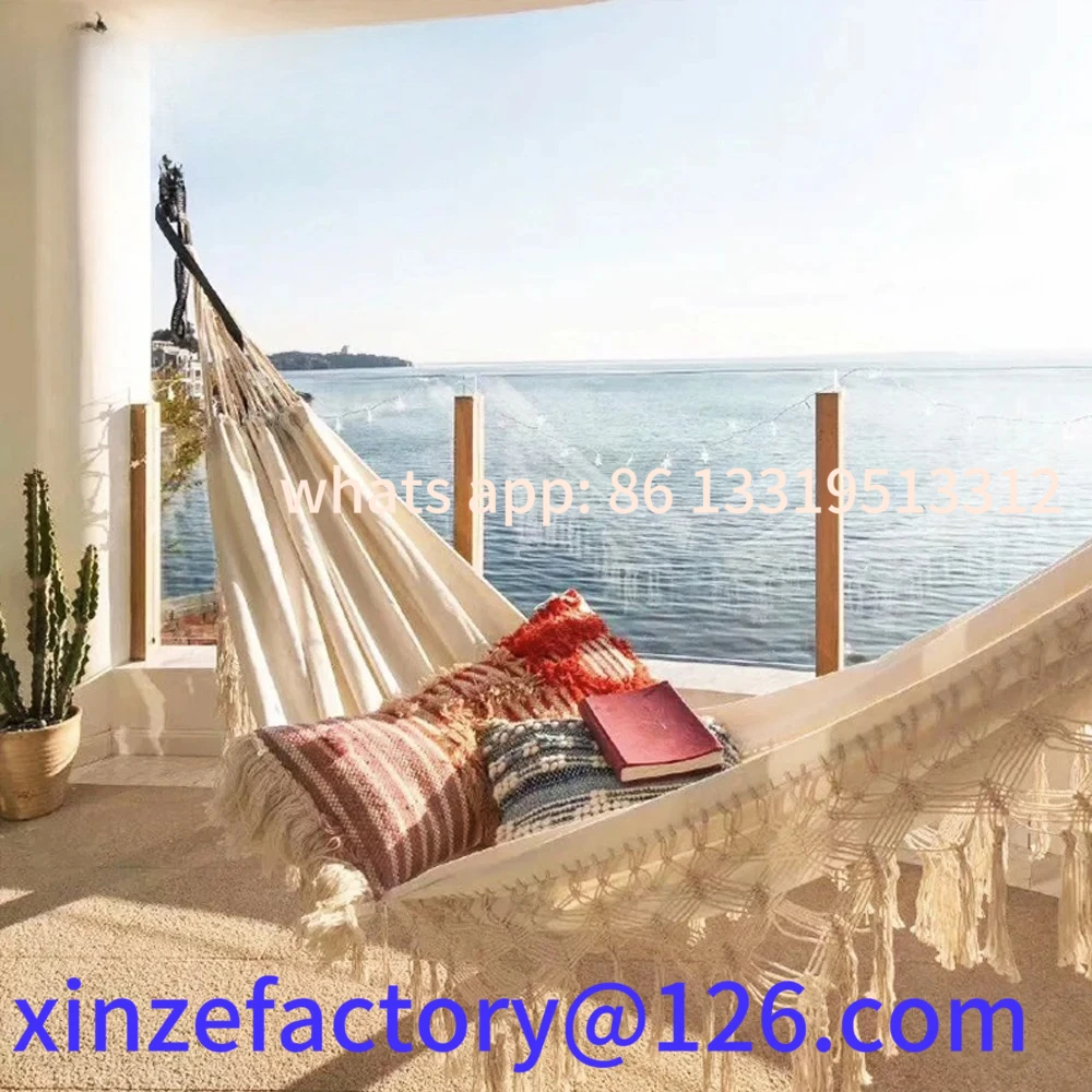 Customizable 286*140cm Hammock Large Brazilian Macrame Fringe Double Deluxe Hammock Swing
Customizable 286*140cm Hammock Large Brazilian Macrame Fringe Double Deluxe Hammock Swing