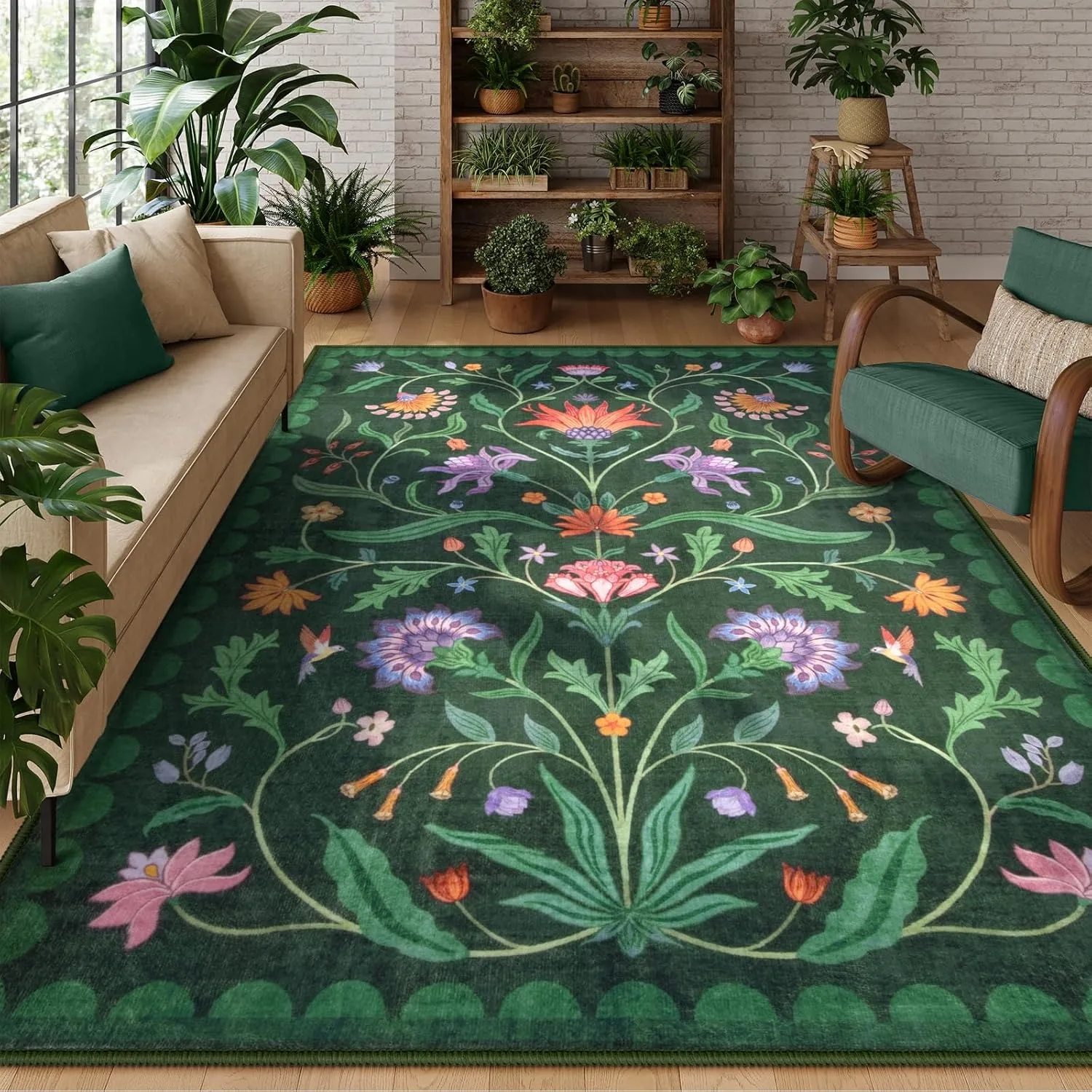 Living Room Carpet Non-slip Machine Washable Easy To Fold Mat Green Floral Soft Bedroom Rug Home Decoration Large Size Mats
Living Room Carpet Non-slip Machine Washable Easy To Fold Mat Green Floral Soft Bedroom Rug Home Decoration Large Size Mats