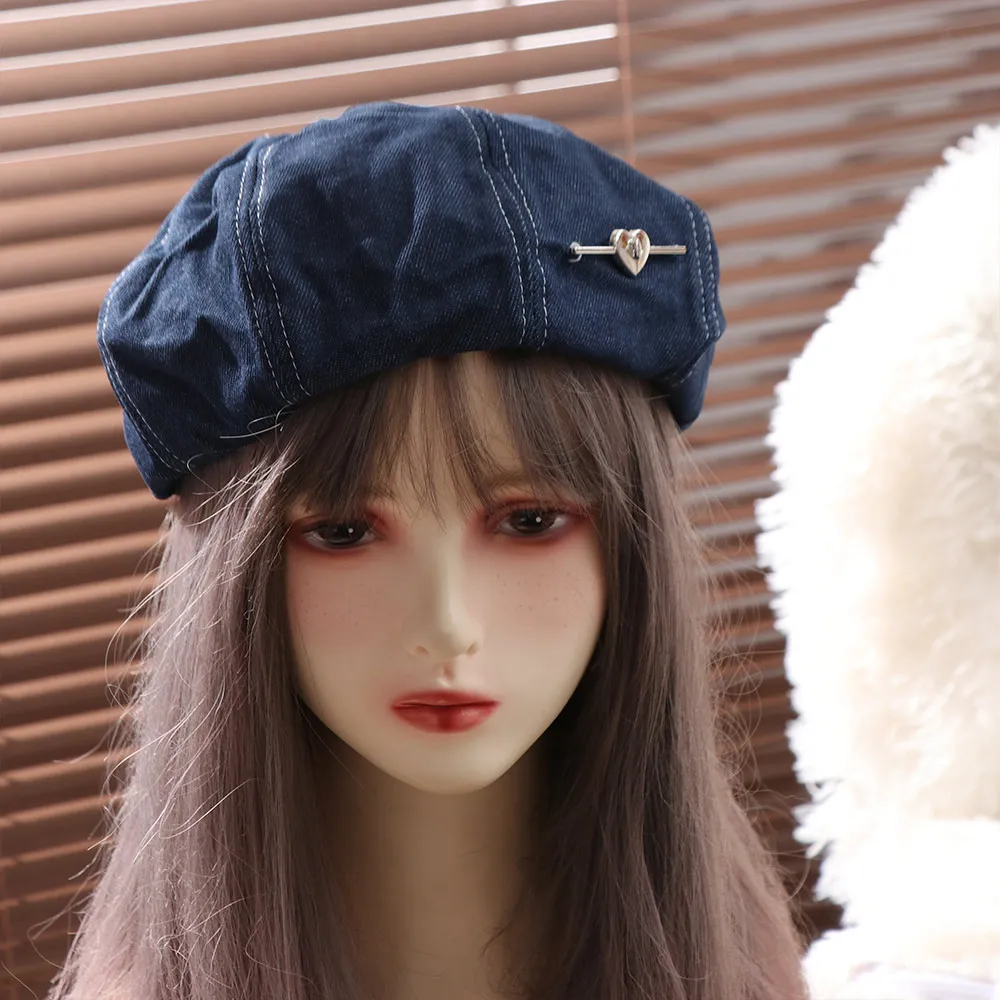 Модный однотонный берет с сердечками в корейском стиле Y2K, джинсовая восьмиугольная шляпа, универсальная шляпа-художника в стиле Харадзюку для женщин
Модный однотонный берет с сердечками в корейском стиле Y2K, джинсовая восьмиугольная шляпа, универсальная шляпа-художника в стиле Харадзюку для женщин