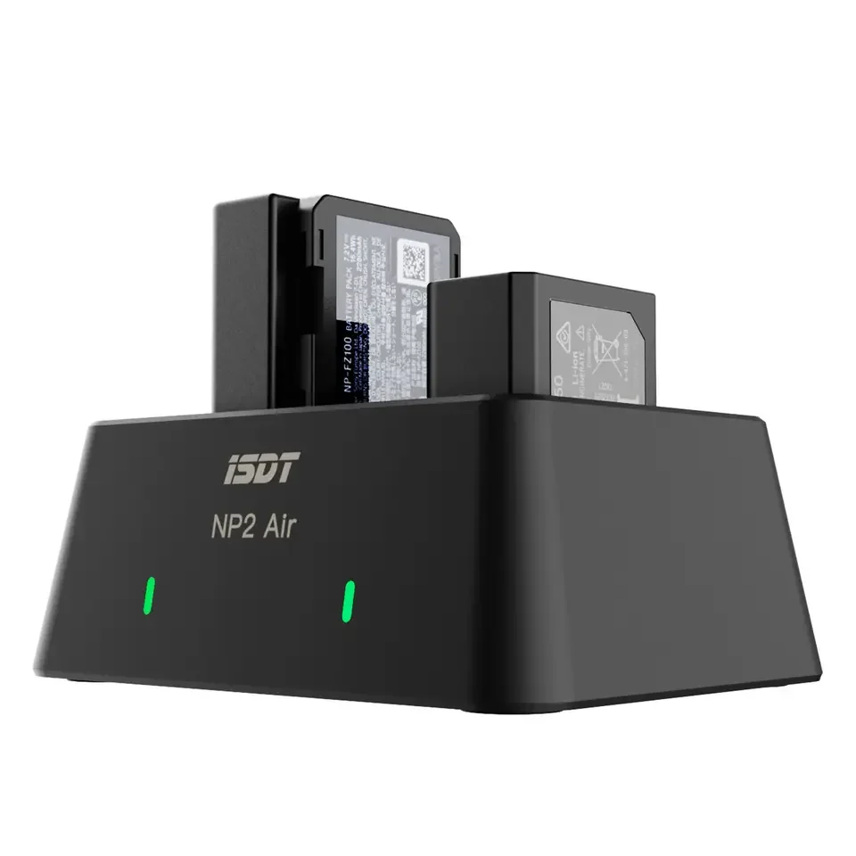 Интеллектуальное зарядное устройство ISDT NP2AIR 25 Вт с двухканальным аккумулятором для аккумулятора NP-FZ100 NP-FW50 NP-BX1
Интеллектуальное зарядное устройство ISDT NP2AIR 25 Вт с двухканальным аккумулятором для аккумулятора NP-FZ100 NP-FW50 NP-BX1