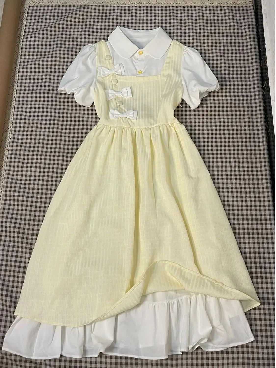 Sweet Summer Casual Style Splice Fake Two-Piece Bubble Sleeve Dress Knot Waist-Cinching Women's Long Dress Student ...
Sweet Summer Casual Style Splice Fake Two-Piece Bubble Sleeve Dress Knot Waist-Cinching Women's Long Dress Student ...