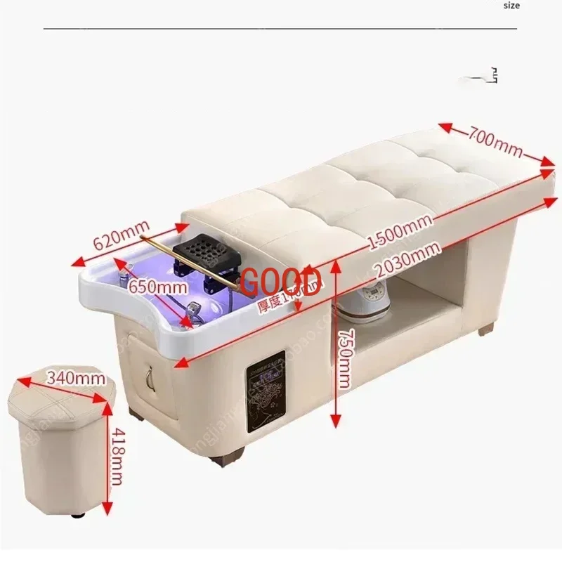 Japanese Shampoo Chair Head Spa Fumigation Water Circulation Hair Equipments Chair Lettino Massaggio Furniture MQ50SC
Japanese Shampoo Chair Head Spa Fumigation Water Circulation Hair Equipments Chair Lettino Massaggio Furniture MQ50SC