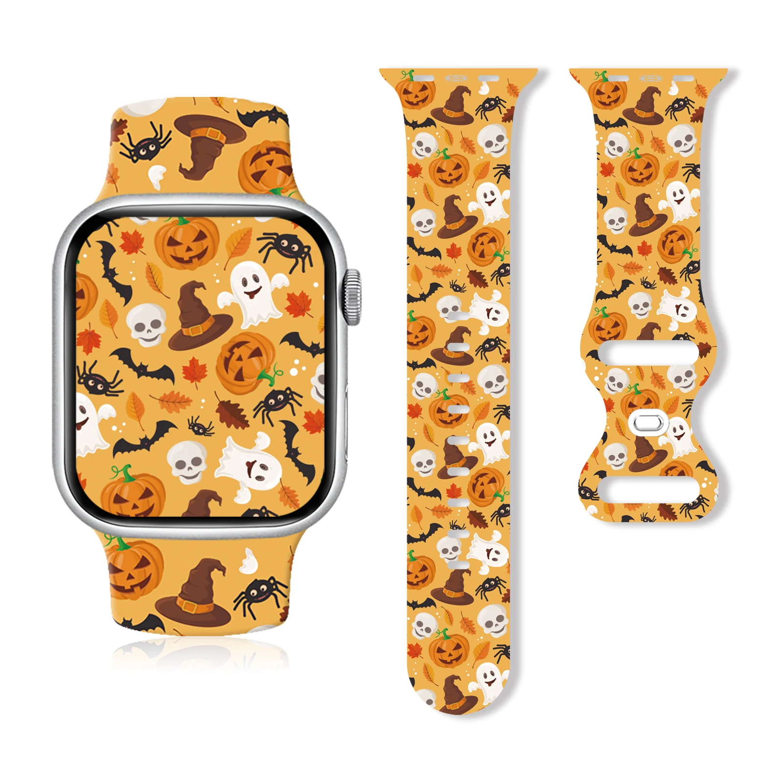 Новый ремешок с рисунком Хэллоуина серии 5, для Apple Watch 10, 9, 8, 7, сменный силиконовый ремешок для iWatch 46 мм, 42 мм, ремешок для часов
Новый ремешок с рисунком Хэллоуина серии 5, для Apple Watch 10, 9, 8, 7, сменный силиконовый ремешок для iWatch 46 мм, 42 мм, ремешок для часов