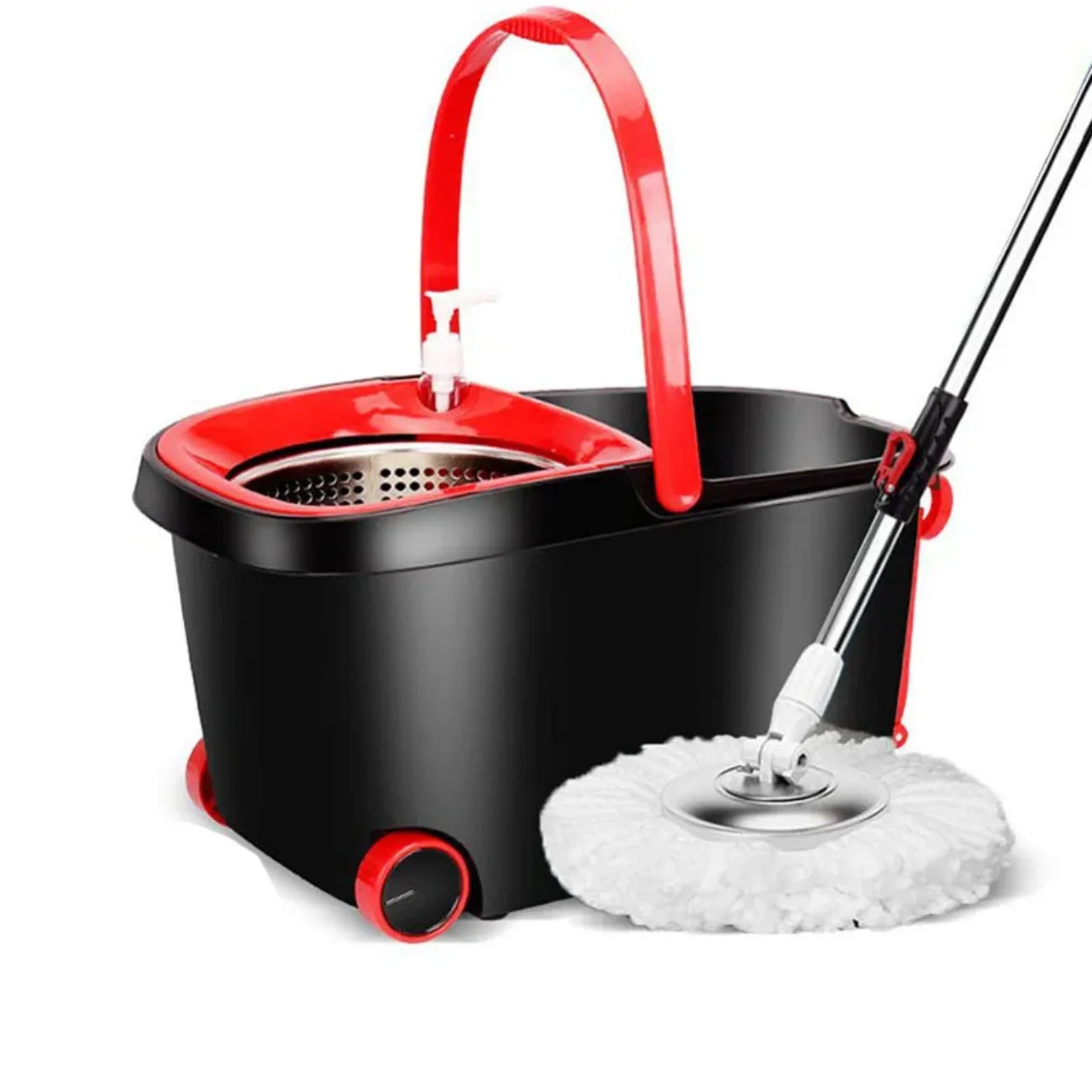 Professional Floor Cleaning Kit – 360° Swivel Mop Head + Durable Bucket with Roller Wringer, No Bending Required!
Professional Floor Cleaning Kit – 360° Swivel Mop Head + Durable Bucket with Roller Wringer, No Bending Required!