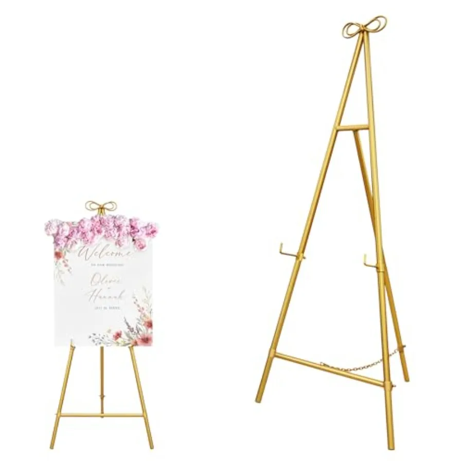 Gold Easel Stand for Sign 55'' Adjustable Easel Stand for Display Metal Easel Display Stand Heavy Duty Round Tube
Gold Easel Stand for Sign 55'' Adjustable Easel Stand for Display Metal Easel Display Stand Heavy Duty Round Tube