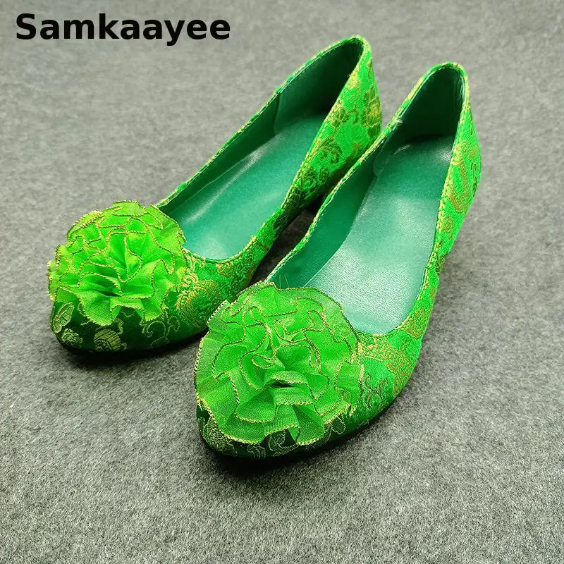 34-41 Women High Heels Pumps Spring Autumn Ladies Flower Wedding Shoes Female Pointed Toe Chinese Style Platform Green Zapatos 3
34-41 Women High Heels Pumps Spring Autumn Ladies Flower Wedding Shoes Female Pointed Toe Chinese Style Platform Green Zapatos 3