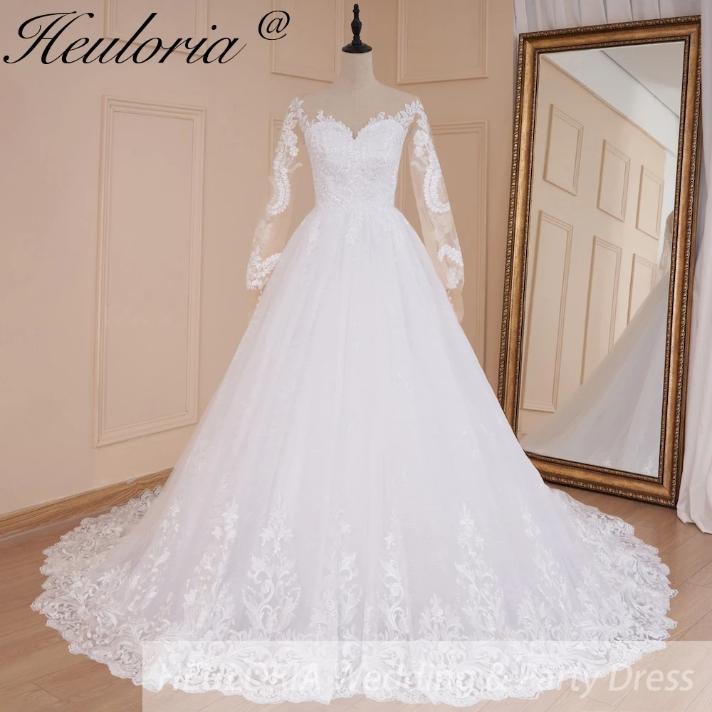 HEULORIA Princess Ball Gown Wedding Dress long sleeve bride dress O neck plus size robe de mariee Lace beading Bridal Gown
HEULORIA Princess Ball Gown Wedding Dress long sleeve bride dress O neck plus size robe de mariee Lace beading Bridal Gown