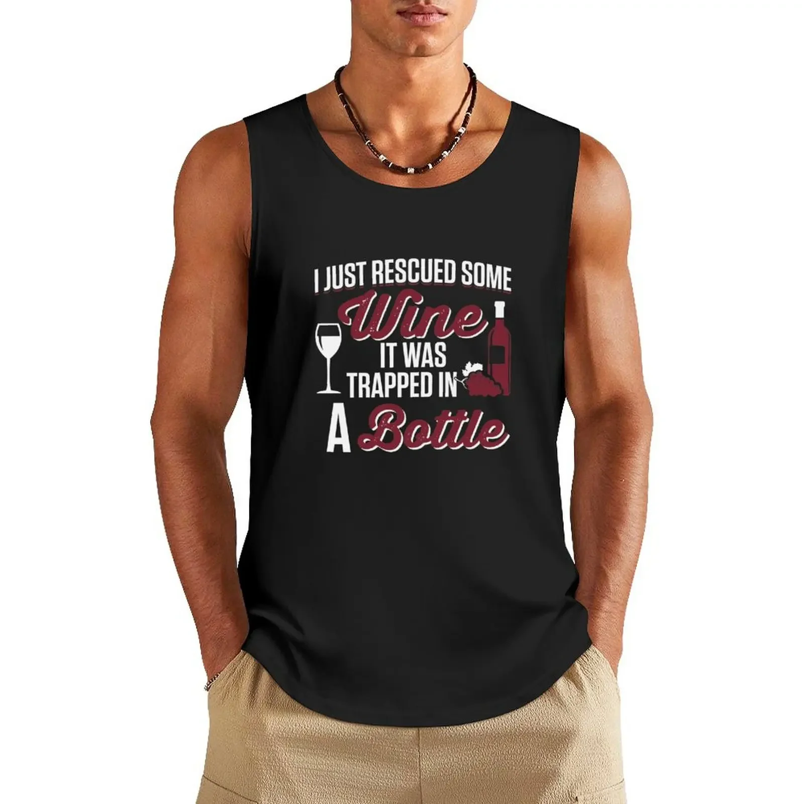 I Just Rescued Some Wine It Was Trapped In A Bottle Tank Top fitness Sportswear for men gym clothing
I Just Rescued Some Wine It Was Trapped In A Bottle Tank Top fitness Sportswear for men gym clothing