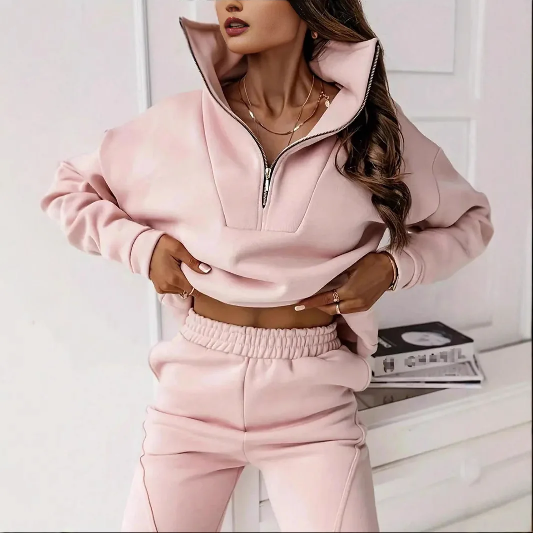 2026 Spring Summer Women Set Stand Collar Hoodie Sweatshirt Pants Matching Outfit Tracksuit Clothes
2026 Spring Summer Women Set Stand Collar Hoodie Sweatshirt Pants Matching Outfit Tracksuit Clothes
