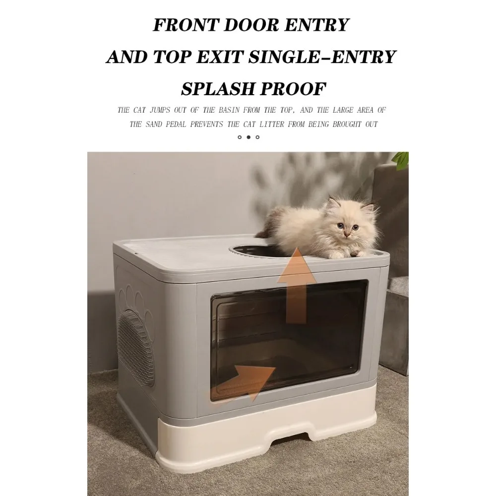 Cat litter box, fully semi enclosed, oversized, drawer style, large, deodorizing cat toilet supplies for kittens, cat litter box
Cat litter box, fully semi enclosed, oversized, drawer style, large, deodorizing cat toilet supplies for kittens, cat litter box