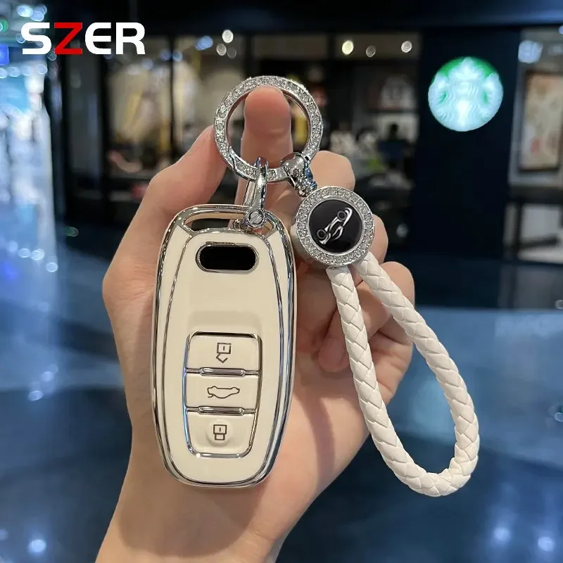 TPU Car Key Case Cover Shell For Audi A1 A3 8V A4 B8 B9 A5 A6 C7 A7 A8 Q3 Q5 Q7 S4 S6 S7 S8 R8 TT Keychain Holder Accessories
TPU Car Key Case Cover Shell For Audi A1 A3 8V A4 B8 B9 A5 A6 C7 A7 A8 Q3 Q5 Q7 S4 S6 S7 S8 R8 TT Keychain Holder Accessories
