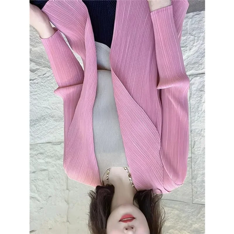 Miyake Pleated Long Sleeved Cardigan Blazers Top For Women Sping Autumn Fashion Temperament VersatileThin Suit Short Jacket Coat
Miyake Pleated Long Sleeved Cardigan Blazers Top For Women Sping Autumn Fashion Temperament VersatileThin Suit Short Jacket Coat