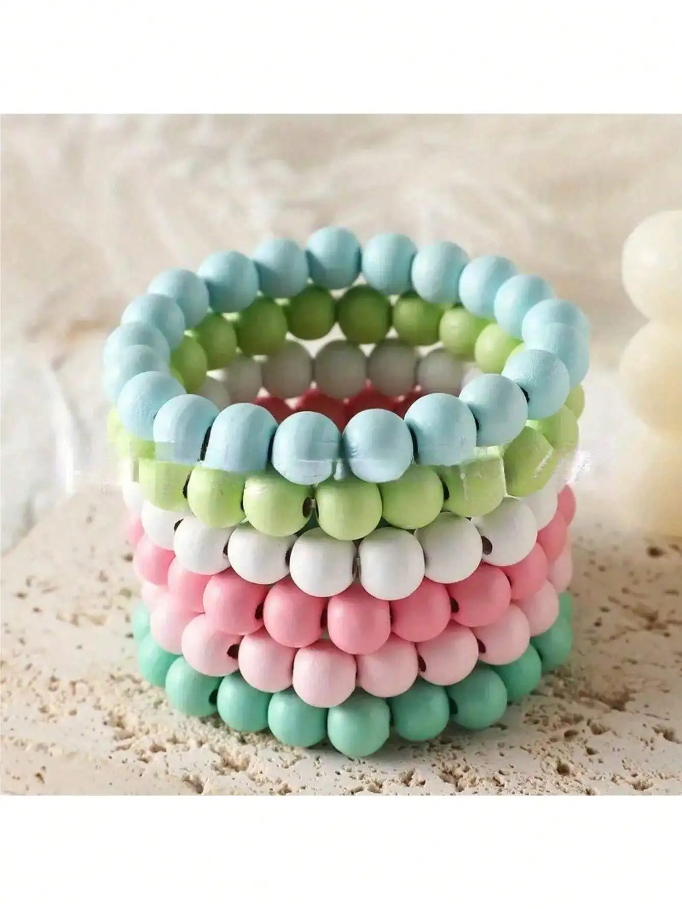 6pcs Minimalist Boho Wooden Bead Bead Colorful Dopamine Bracelet Set Suitable Gifts For Women On Spring And Summer Vacations
6pcs Minimalist Boho Wooden Bead Bead Colorful Dopamine Bracelet Set Suitable Gifts For Women On Spring And Summer Vacations
