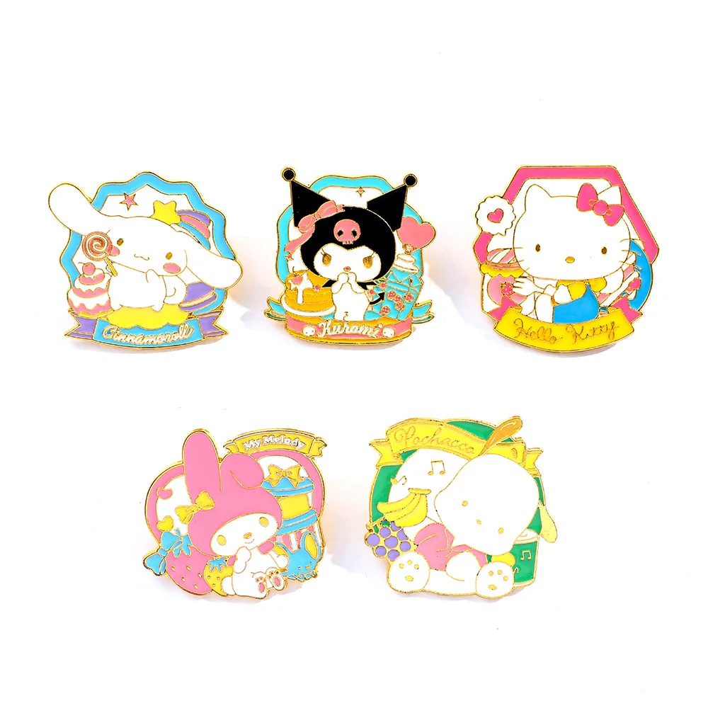 Sanrio Fruitcake Style Badge Hello Kitty Enamel Pins Kawaii Kuromi My Melody Pochacco Brooch for Girl Bag Pins Accessories
Sanrio Fruitcake Style Badge Hello Kitty Enamel Pins Kawaii Kuromi My Melody Pochacco Brooch for Girl Bag Pins Accessories