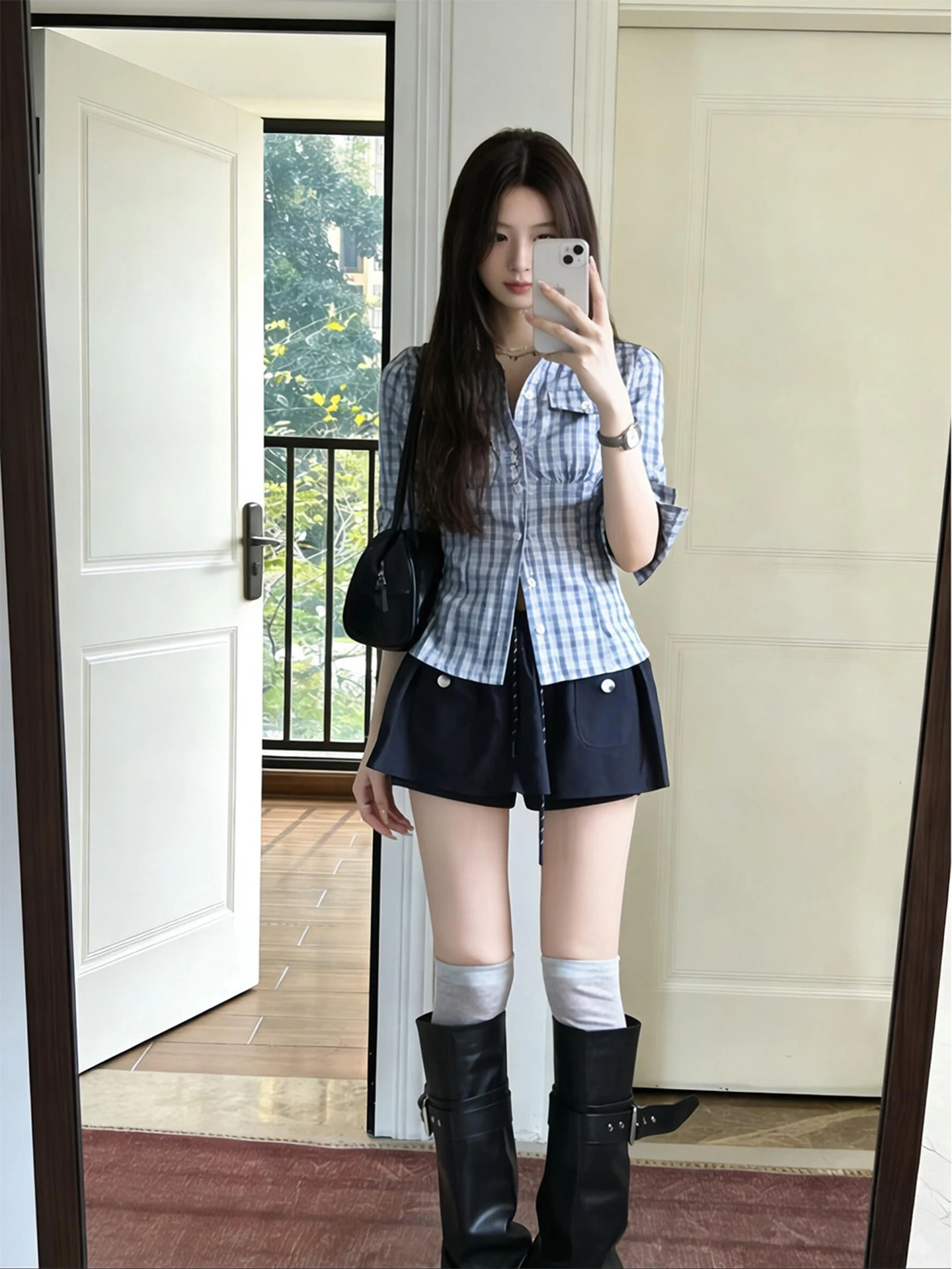 Korean Style Women's Shirt And High Waist Skirt Two-Piece Summer Outfit Casual Commute Style Regular Fit Medium Sleeve Shirt
Korean Style Women's Shirt And High Waist Skirt Two-Piece Summer Outfit Casual Commute Style Regular Fit Medium Sleeve Shirt