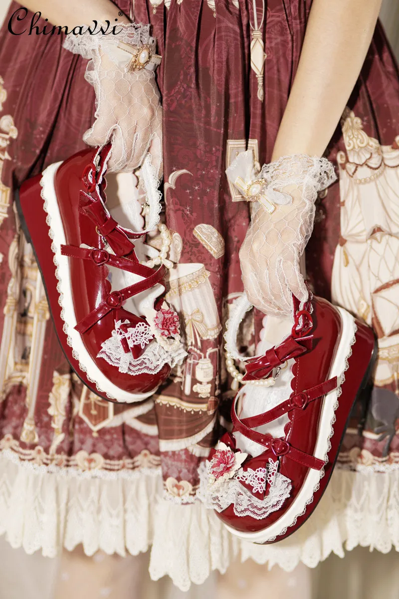 Original Sweet Princess Platform Shoes 2026 Spring New Heavily Embellished Pearl Bow Round Toe Princess Lolita Women's Pumps
Original Sweet Princess Platform Shoes 2026 Spring New Heavily Embellished Pearl Bow Round Toe Princess Lolita Women's Pumps