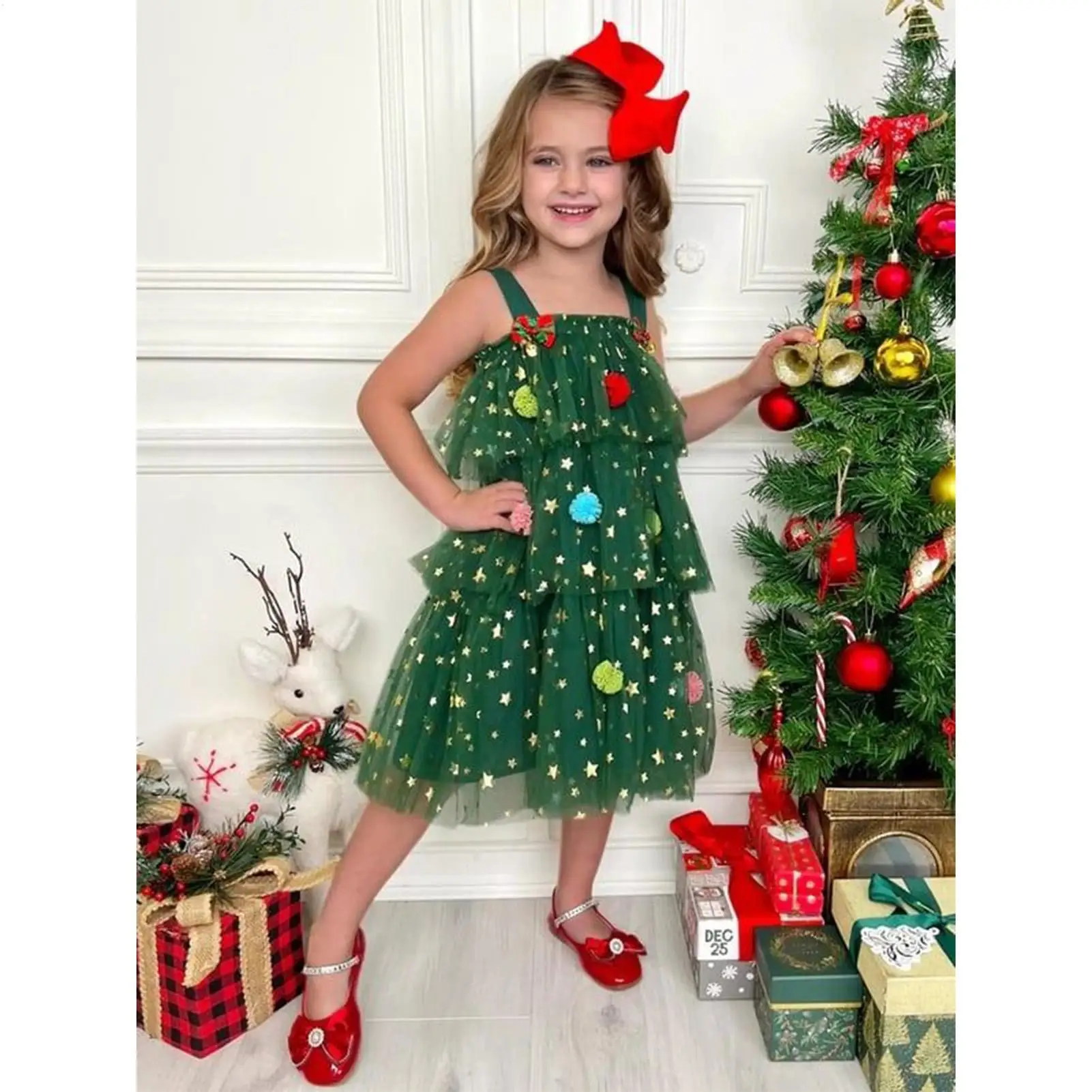 Christmas Dresses For Girls Girls Party Cosplay Dresses Glitter Clothes Tiered Outfit For Event Party Birthday Outdoor
Christmas Dresses For Girls Girls Party Cosplay Dresses Glitter Clothes Tiered Outfit For Event Party Birthday Outdoor