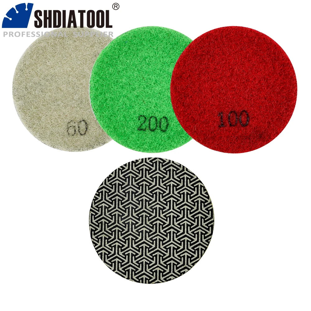 SHDIATOOL 4Pcs Electroplated Diamond Polishing Pads Dia50mm Granite Marble Sanding Disc Mini 2inches Stone Jade Sanding Polisher
SHDIATOOL 4Pcs Electroplated Diamond Polishing Pads Dia50mm Granite Marble Sanding Disc Mini 2inches Stone Jade Sanding Polisher