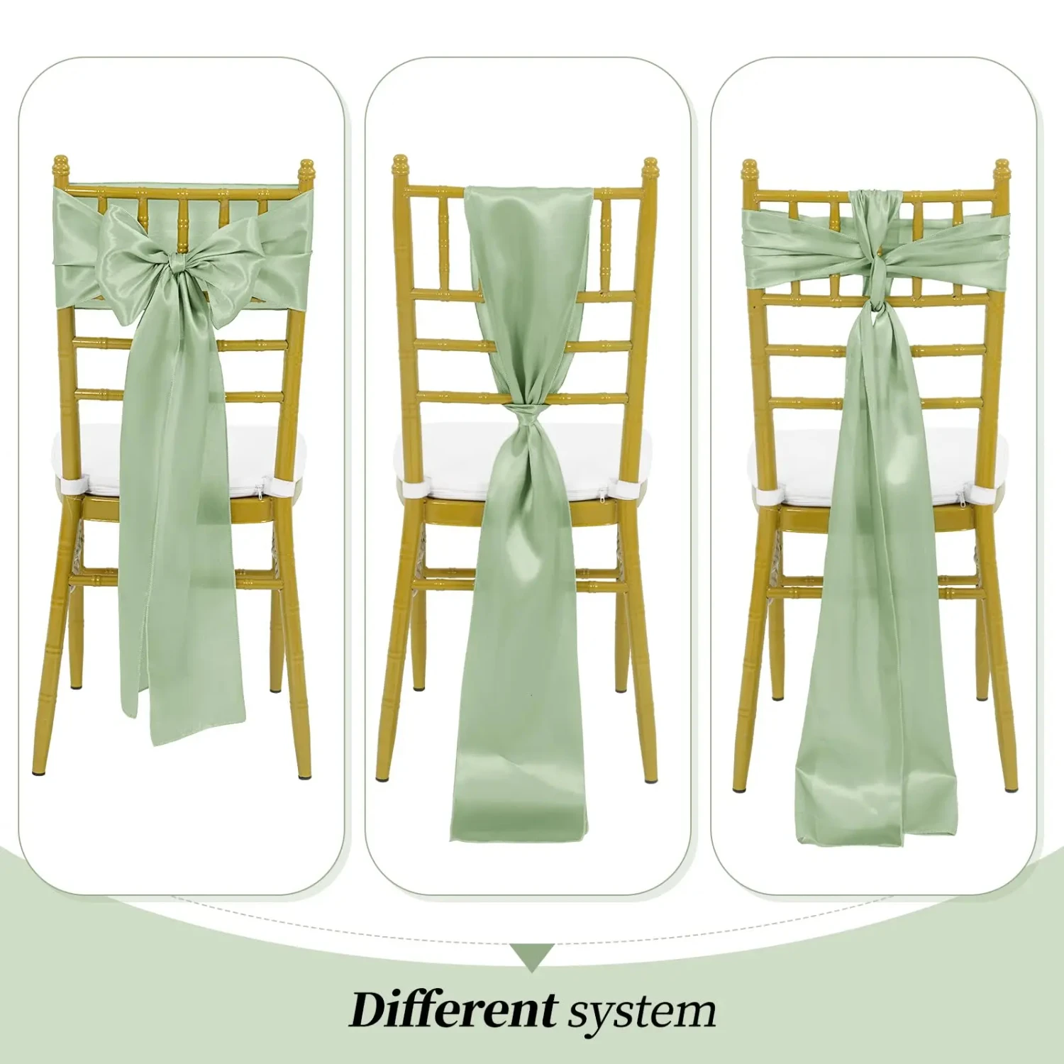 Sage Green 24PCS 17x275cm Satin Chair Sashes Bows Chair Cover Ribbons Wedding Banquet Party Baby Shower Event Decorations
Sage Green 24PCS 17x275cm Satin Chair Sashes Bows Chair Cover Ribbons Wedding Banquet Party Baby Shower Event Decorations