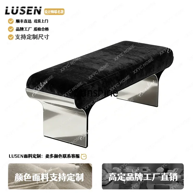 minimalist stainless steel fabric bench high-end shoe changing stool bedside stool
minimalist stainless steel fabric bench high-end shoe changing stool bedside stool
