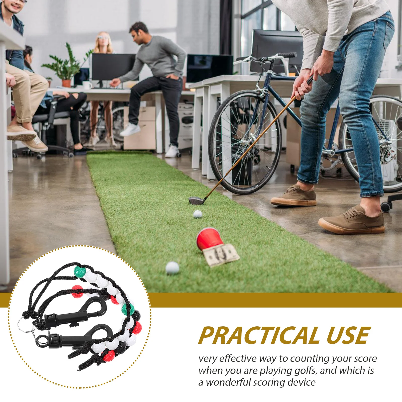 2 Pcs Golf Accessories Equipment Beads Counter Counting Device Score Stroke Putting 
2 Pcs Golf Accessories Equipment Beads Counter Counting Device Score Stroke Putting