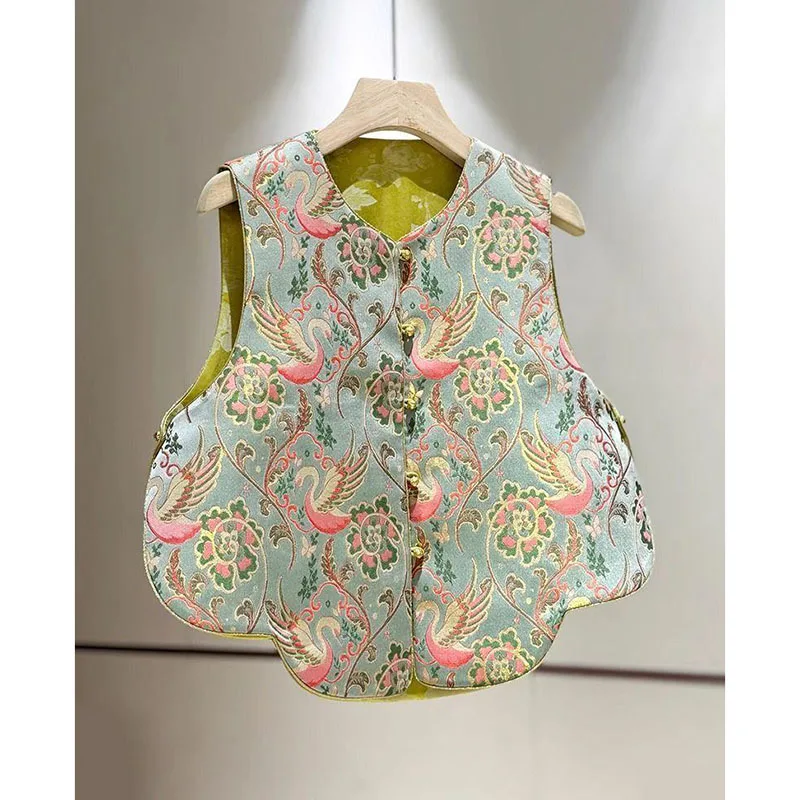 Women's Vest Women's Jackets New Embroidered Vest Wearing Summer Chinese Joker National Style National Style Summer Women's Coat
Women's Vest Women's Jackets New Embroidered Vest Wearing Summer Chinese Joker National Style National Style Summer Women's Coat