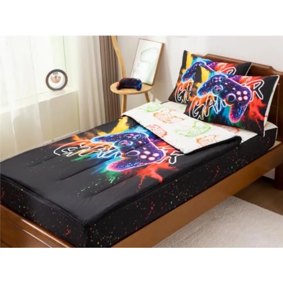 Gamer Printed Zipper Bedding Sets Twin for Boys Lightweight Microfiber Tie Dye Gaming Comforter Set with Fitted Sheet Pillow Co
Gamer Printed Zipper Bedding Sets Twin for Boys Lightweight Microfiber Tie Dye Gaming Comforter Set with Fitted Sheet Pillow Co