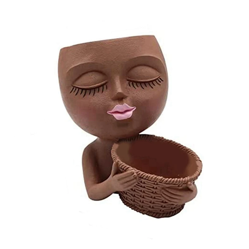 Cute Lady Face Plant Pots Two-In-One Flowerpot Suitable For Indoor Outdoor Plants Succulent
Cute Lady Face Plant Pots Two-In-One Flowerpot Suitable For Indoor Outdoor Plants Succulent