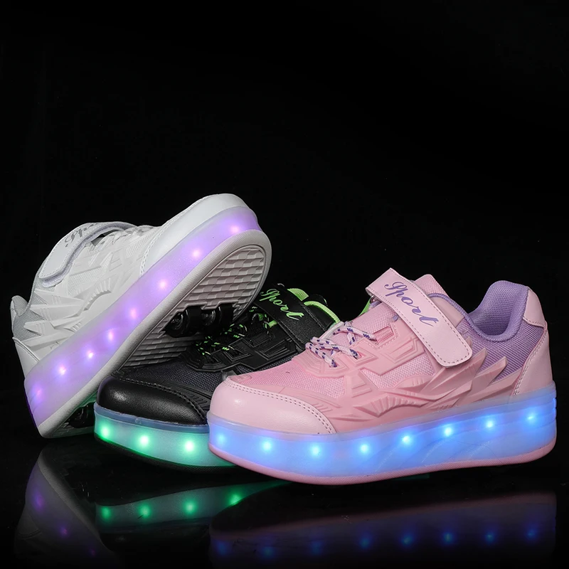 Boys' 2025 New 2-Wheel Roller Sneakers: Cool Multi-Light Wheeled Shoes, Girls' Skates for Students
Boys' 2025 New 2-Wheel Roller Sneakers: Cool Multi-Light Wheeled Shoes, Girls' Skates for Students