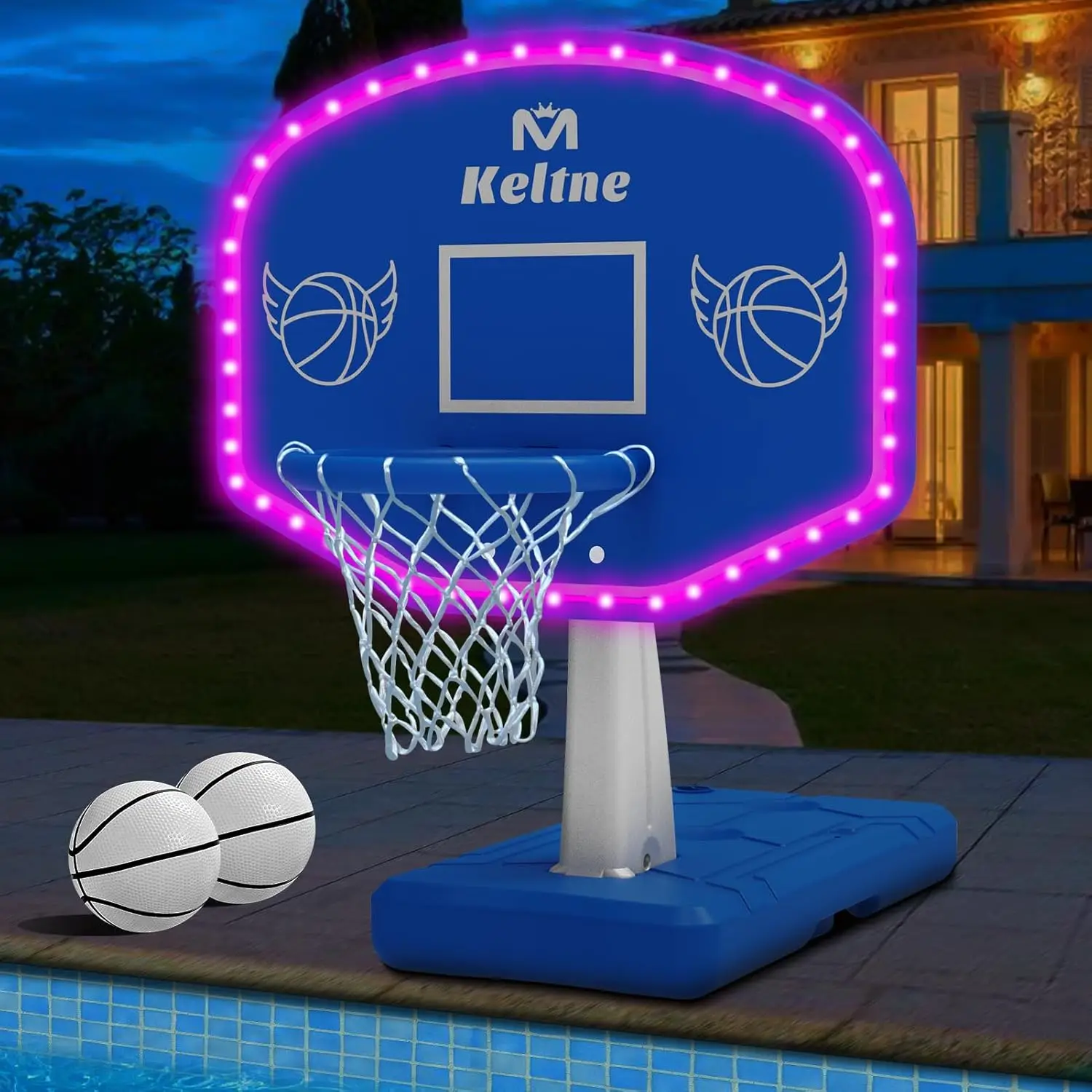 Solar Powered LED Pool Basketball Hoop with Super Bright Lights, Large Sturdy Base for Kids and Adults, Includes Balls and Pump
Solar Powered LED Pool Basketball Hoop with Super Bright Lights, Large Sturdy Base for Kids and Adults, Includes Balls and Pump